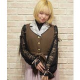 袖口フリル総レーストップス | axes femme | 詳細画像8 