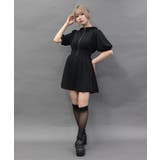黒 | フーディーカットミニワンピース | axes femme