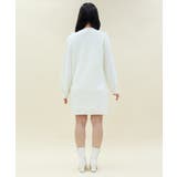 ブロッキングフリルニットワンピース | axes femme | 詳細画像3