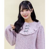 ブロッキングフリルニットワンピース | axes femme | 詳細画像4