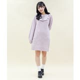 ピンク | ブロッキングフリルニットワンピース | axes femme