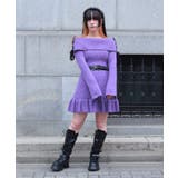 オフショルフリルニットチュニ | axes femme | 詳細画像1