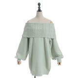 ミント | ハート×ケーブル柄チュニワンピース | axes femme