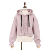 ピンク | ショート丈フリルパーカー | axes femme