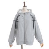 UVカットレースアップWジップパーカー | axes femme | 詳細画像17
