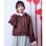 トーションレース刺繍パーカー | axes femme | 詳細画像1 