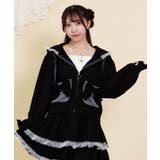 黒 | ドットチュール使いパーカー | axes femme