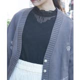 黒 | 連ボタン花レースインナー | axes femme