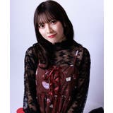 黒 | フラワーレースシアーインナー | axes femme