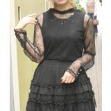 黒 | フード付花チュールインナー | axes femme