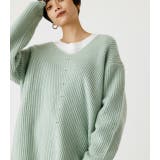 MINT | V/N LOOSE KNIT TOPS/Vネックルーズニットトップス | AZUL BY MOUSSY