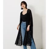 BLK | SCALLOP LACE LONG GOWN/スカロップレースロングガウン | AZUL BY MOUSSY
