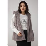 GRY | フードファーベスト | AZUL BY MOUSSY
