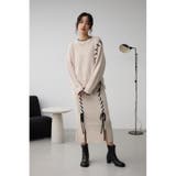 ステッチデザインリブスカート | AZUL BY MOUSSY | 詳細画像3 
