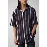 柄BLK5 | 梨地マルチストライプシャツ | AZUL BY MOUSSY