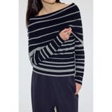 柄T.GRY5 | オフショルニットトップス | AZUL BY MOUSSY
