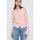 L/PNK1 | リネンタッチクルーネックニットカーディガン | AZUL BY MOUSSY