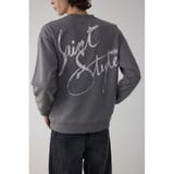GRY | 筆記体バックプリント裏毛トップス | AZUL BY MOUSSY