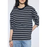 マルチボーダー長袖トップス | AZUL BY MOUSSY | 詳細画像1 