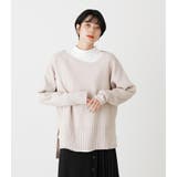 L/BEG1 | ASYMMETRY NECK LOOSE TOPS | AZUL BY MOUSSY