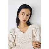 着丈バリエVネックニット | AZUL BY MOUSSY | 詳細画像8