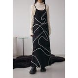 BLK | ライン柄ニットキャミワンピセット | AZUL BY MOUSSY