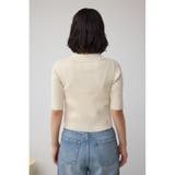 レースアップ5分袖ポロカラーニット | AZUL BY MOUSSY | 詳細画像6