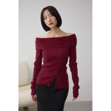 シャギーコンビオフショルダーニット | AZUL BY MOUSSY | 詳細画像34 