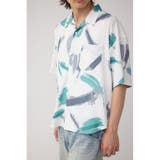 柄GRN5 | ジョーゼットプリント開襟シャツ | AZUL BY MOUSSY