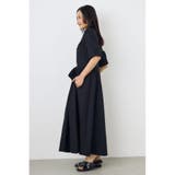 リネンベルテッドフレアボタンワンピース | AZUL BY MOUSSY | 詳細画像3 