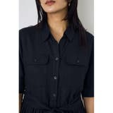 リネンベルテッドフレアボタンワンピース | AZUL BY MOUSSY | 詳細画像5 