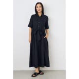 BLK | リネンベルテッドフレアボタンワンピース | AZUL BY MOUSSY