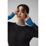 グリッターリブ長袖ニットトップス | AZUL BY MOUSSY | 詳細画像2