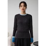 グリッターリブ長袖ニットトップス | AZUL BY MOUSSY | 詳細画像5