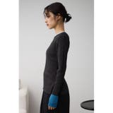 グリッターリブ長袖ニットトップス | AZUL BY MOUSSY | 詳細画像6
