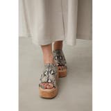 CENTER SEAM CORK WEDGE SANDALS | AZUL BY MOUSSY | 詳細画像31 