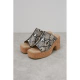柄GRY5 | CENTER SEAM CORK WEDGE SANDALS | AZUL BY MOUSSY