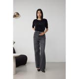 AZUL DENIM ハイウエストワイドロング丈 | AZUL BY MOUSSY | 詳細画像3 