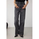 L/BLK1 | AZUL DENIM ハイウエストワイドロング丈 | AZUL BY MOUSSY