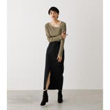 HIGH WAIST SLIT DENIM SK ２ | AZUL BY MOUSSY | 詳細画像14 