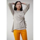SIDE SHIRRING ASYMME CUT TOPS | AZUL BY MOUSSY | 詳細画像2 
