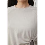 SIDE SHIRRING ASYMME CUT TOPS | AZUL BY MOUSSY | 詳細画像7 