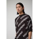 総柄ロゴジャガードビッグニットトップス | AZUL BY MOUSSY | 詳細画像11