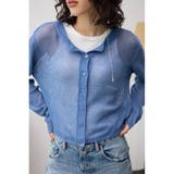 BLU | シアークルーネックボタンカーディガン | AZUL BY MOUSSY