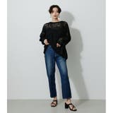 BACK SLIT CROCHET KNIT | AZUL BY MOUSSY | 詳細画像4