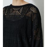BACK SLIT CROCHET KNIT | AZUL BY MOUSSY | 詳細画像8