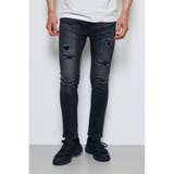 L/BLK1 | AZUL DENIM リペアスキニー | AZUL BY MOUSSY