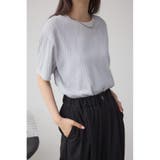 L/GRY1 | ソリッドテクスチャーカットトップス | AZUL BY MOUSSY