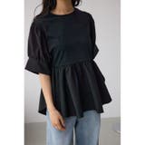 BLK | 袖カフスペプラムトップス | AZUL BY MOUSSY