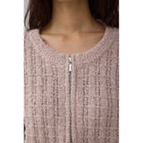 Wジップ5分袖ツイードニット | AZUL BY MOUSSY | 詳細画像18 